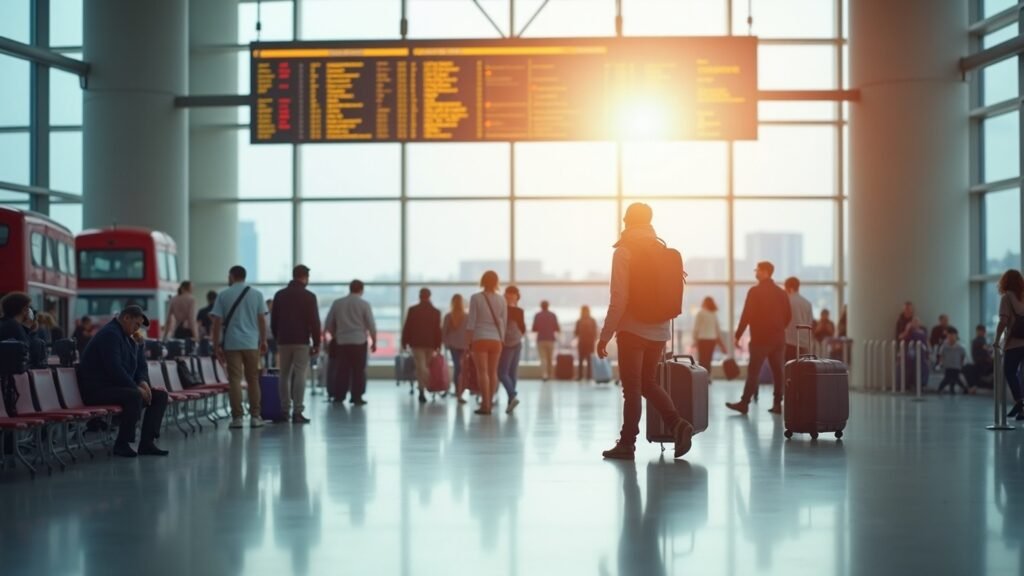 London airport terminal, airport to city guide