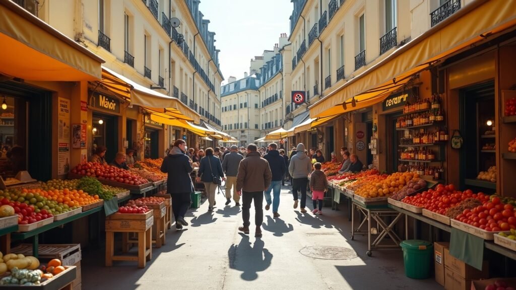 Le Marais street market, Paris budget guide