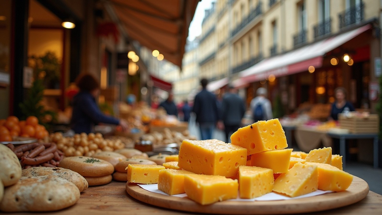 Rue Mouffetard market street in the Latin Quarter, Paris