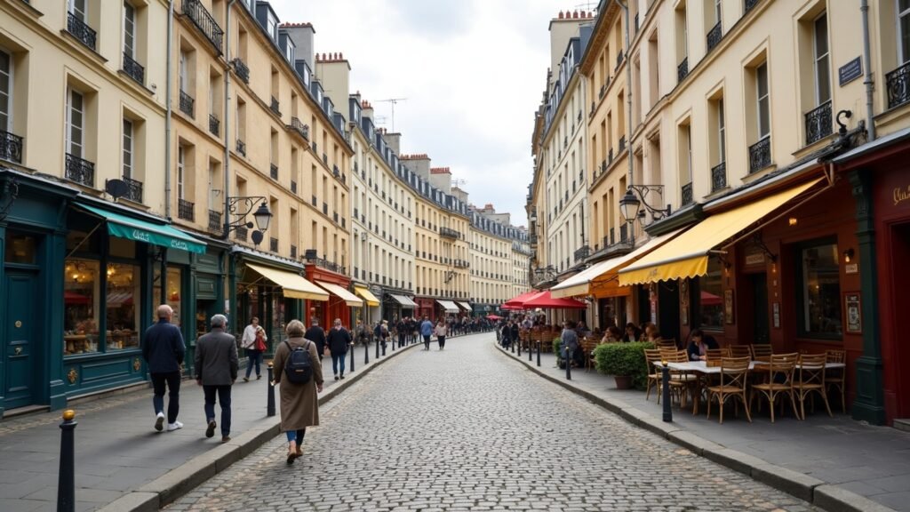Cobblestone street in Montmartre, Paris packing list