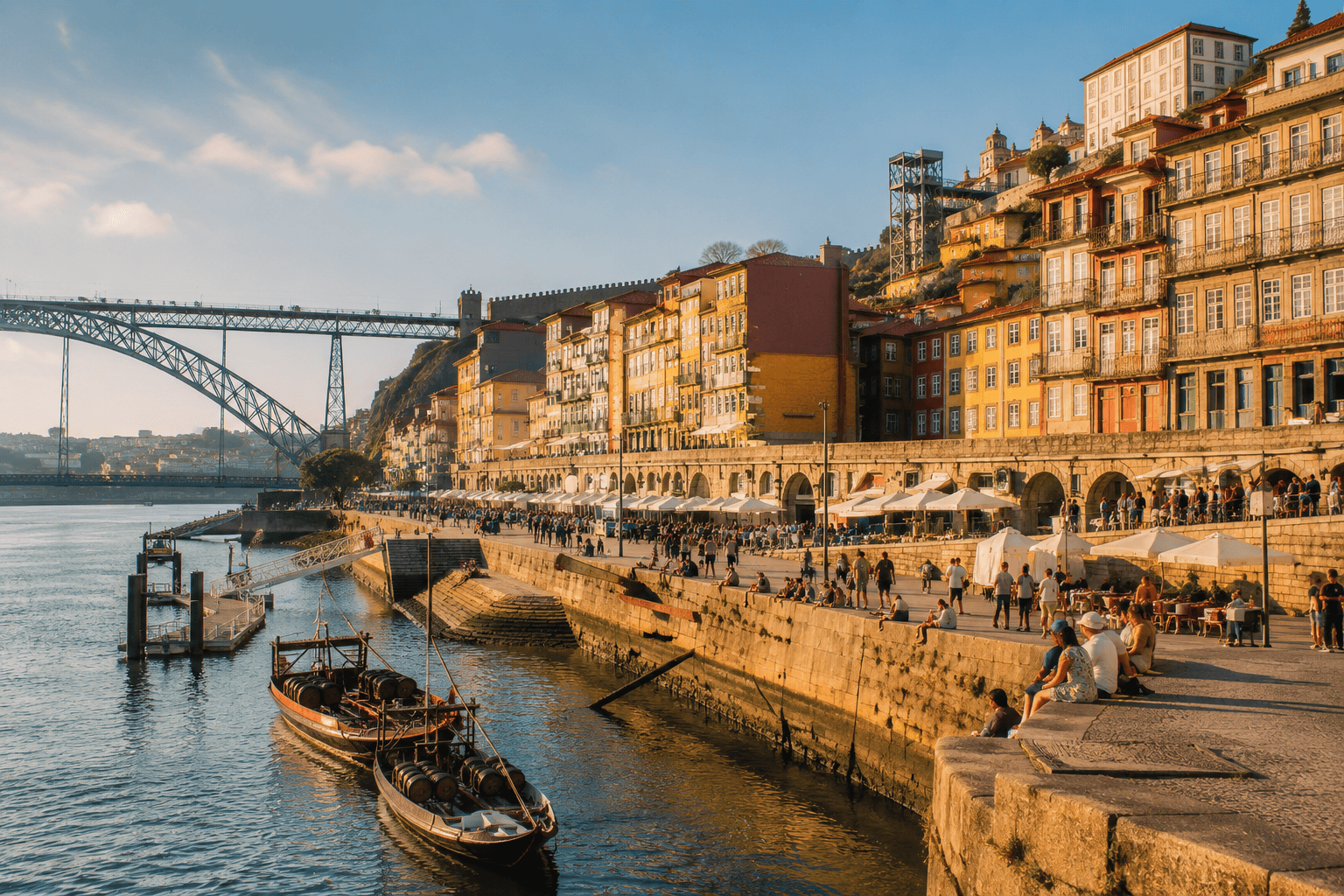 Ribeira riverfront in Porto during a 3 day itinerary