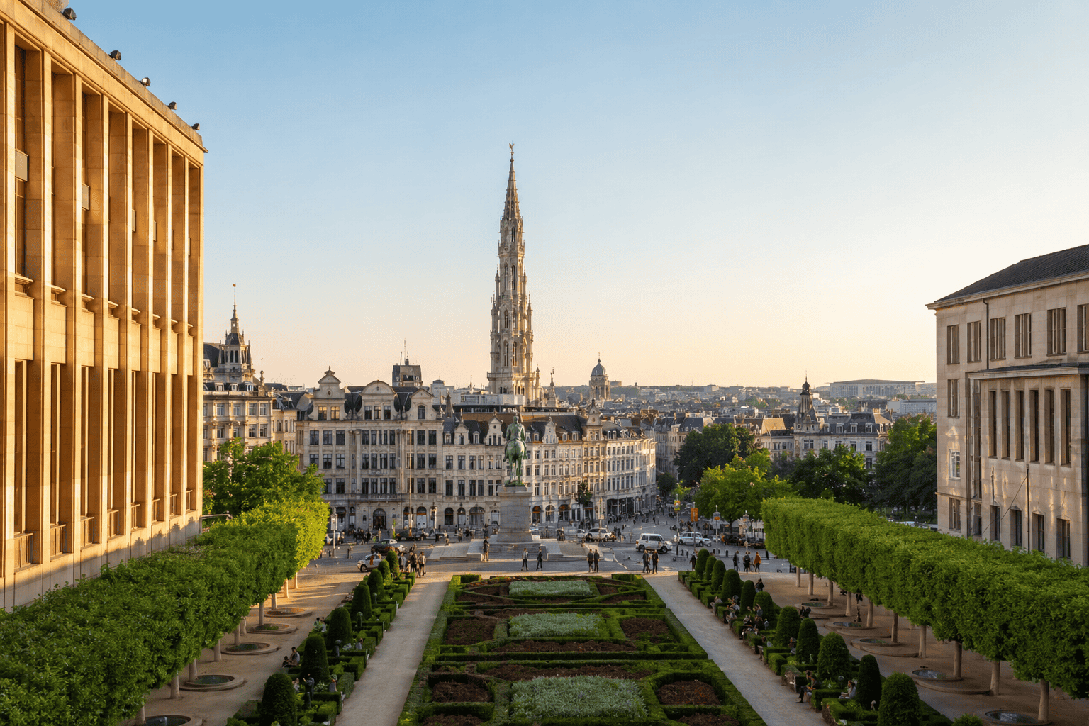 Central Brussels neighborhood for a first-time trip
