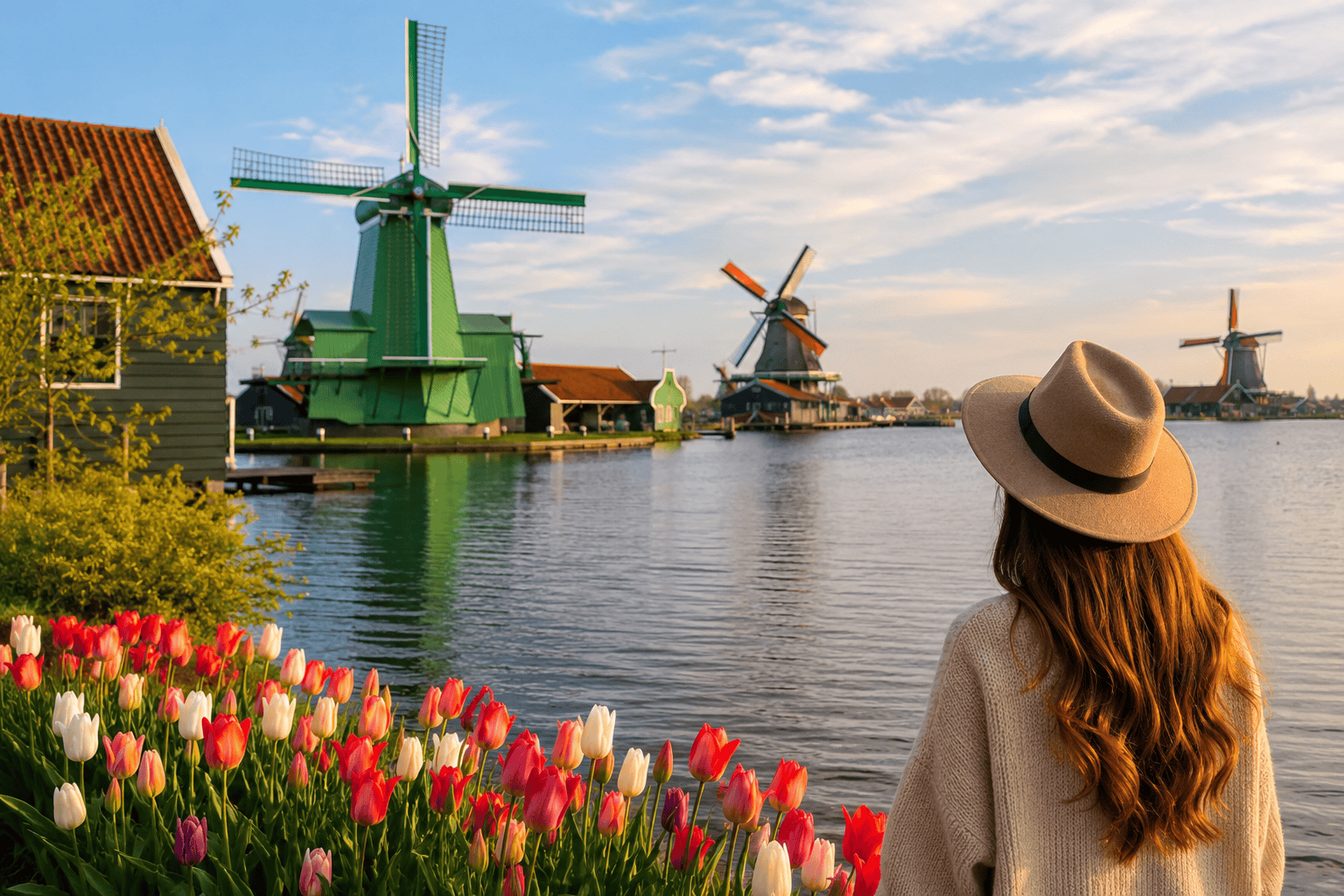 Generated image: Contemplating in a Dutch countryside