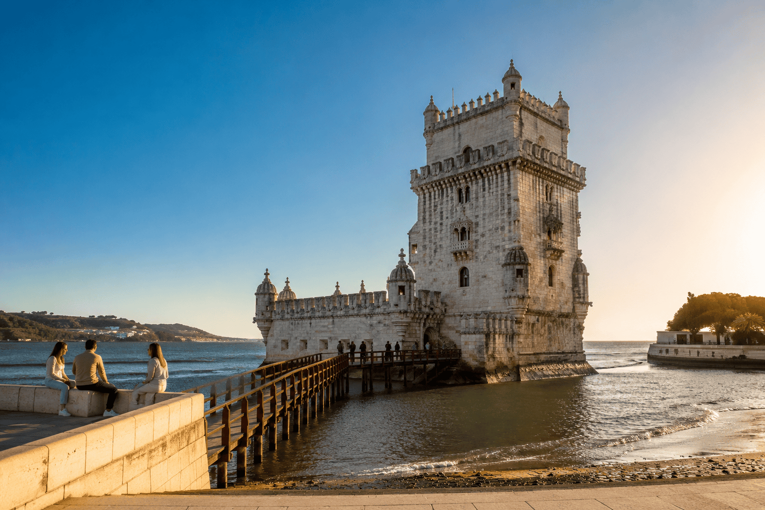 Generated image: Golden hour at the fortress tower