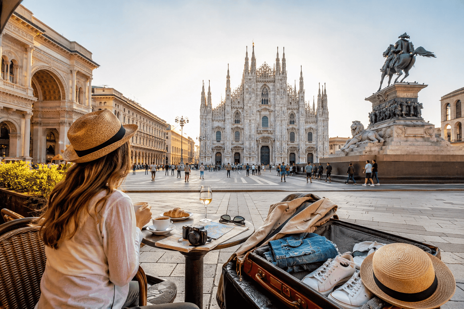 Cafe near Milan Duomo square