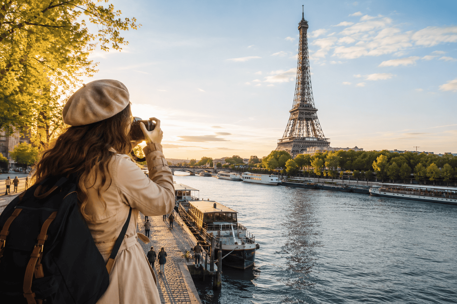 Generated image: Golden hour at the Seine in Paris