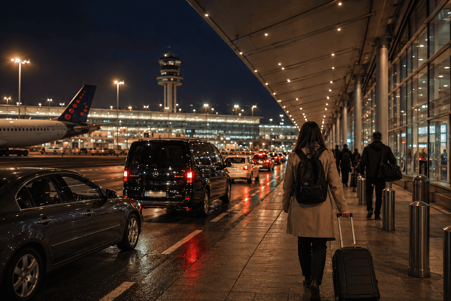 Late-night Brussels Airport transfer to the city