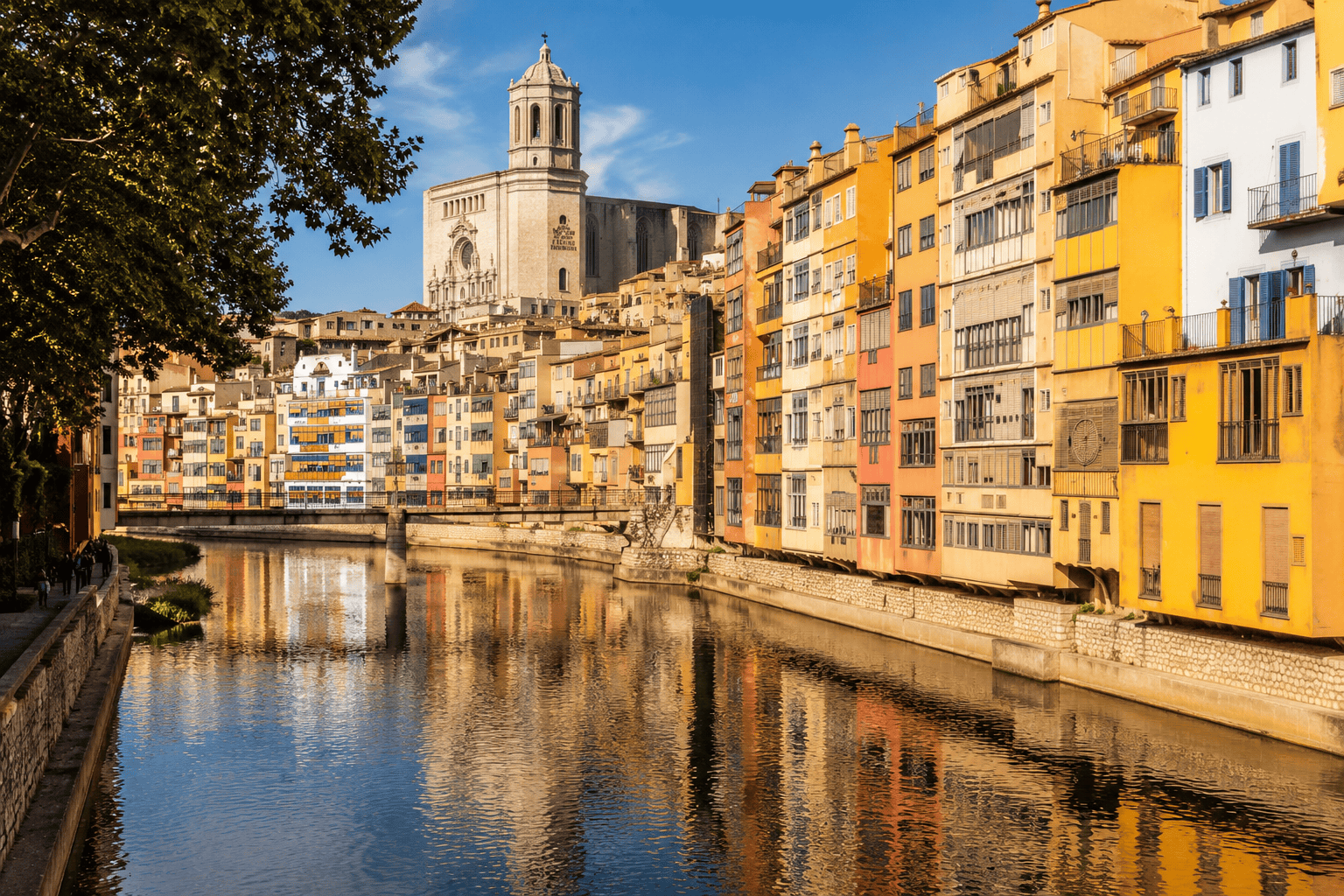 Generated image: Riverside cityscape with vibrant reflections