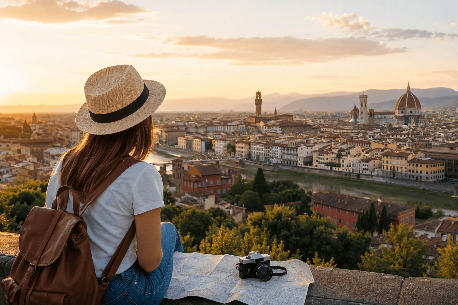 European city street at golden hour for a first Europe trip itinerary