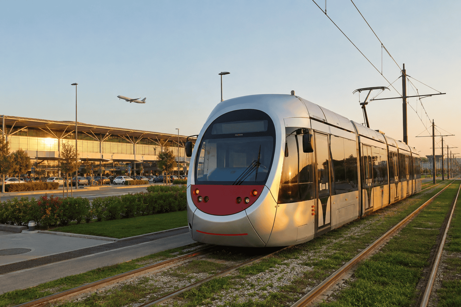 Tram near Florence Airport terminal