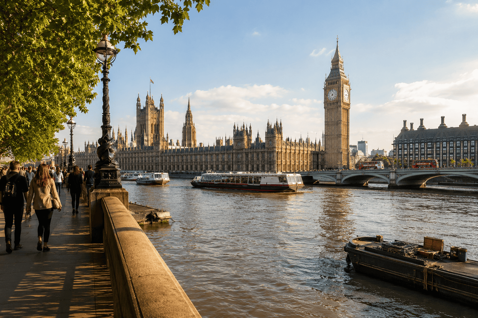 Generated image: Sunny day by the River Thames