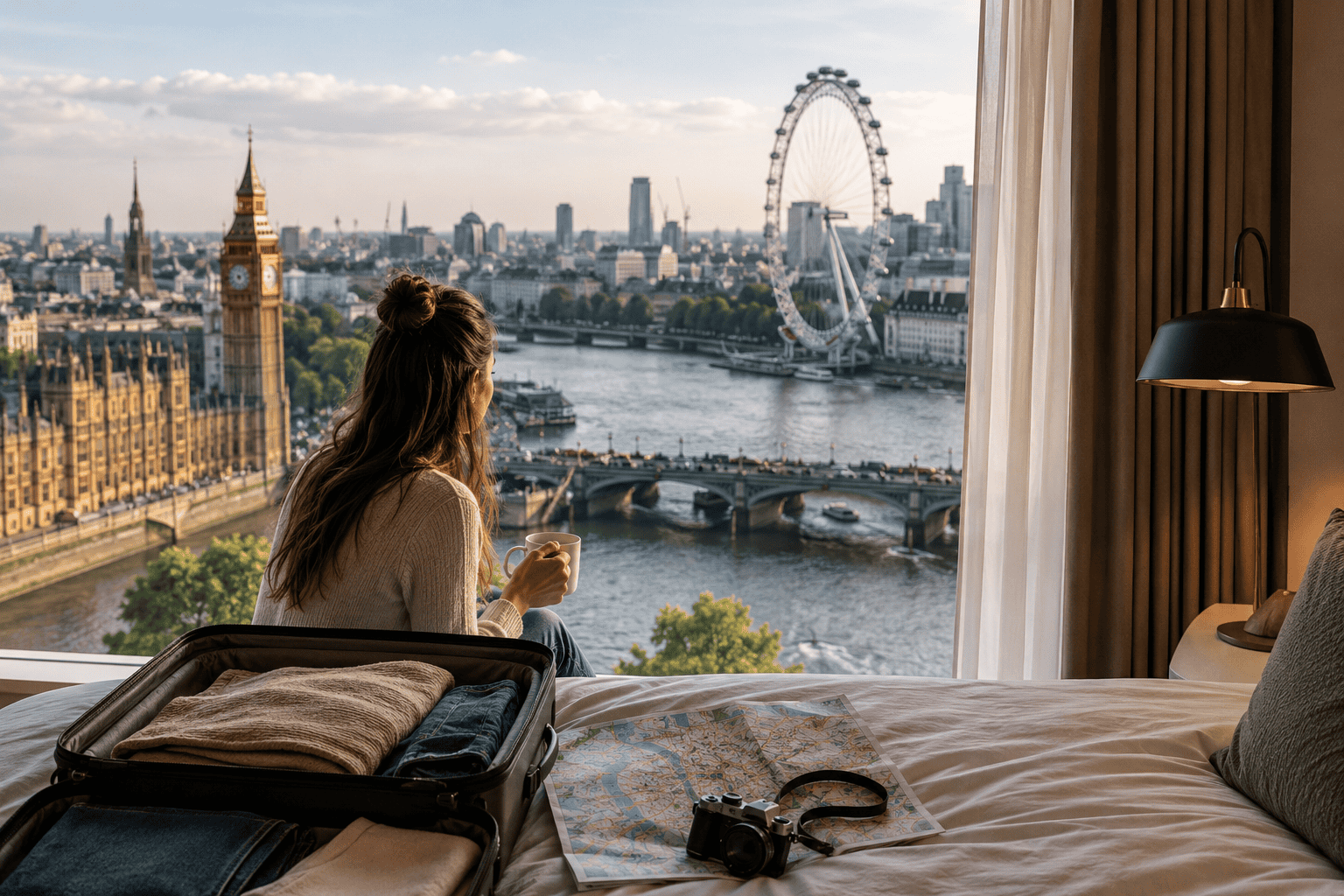 Generated image: Cozy city escape with London view