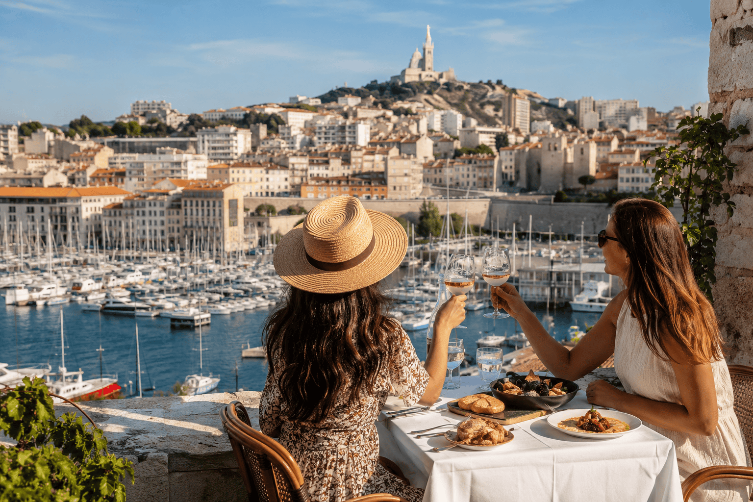 Coastal toast with a Mediterranean view in Marseille