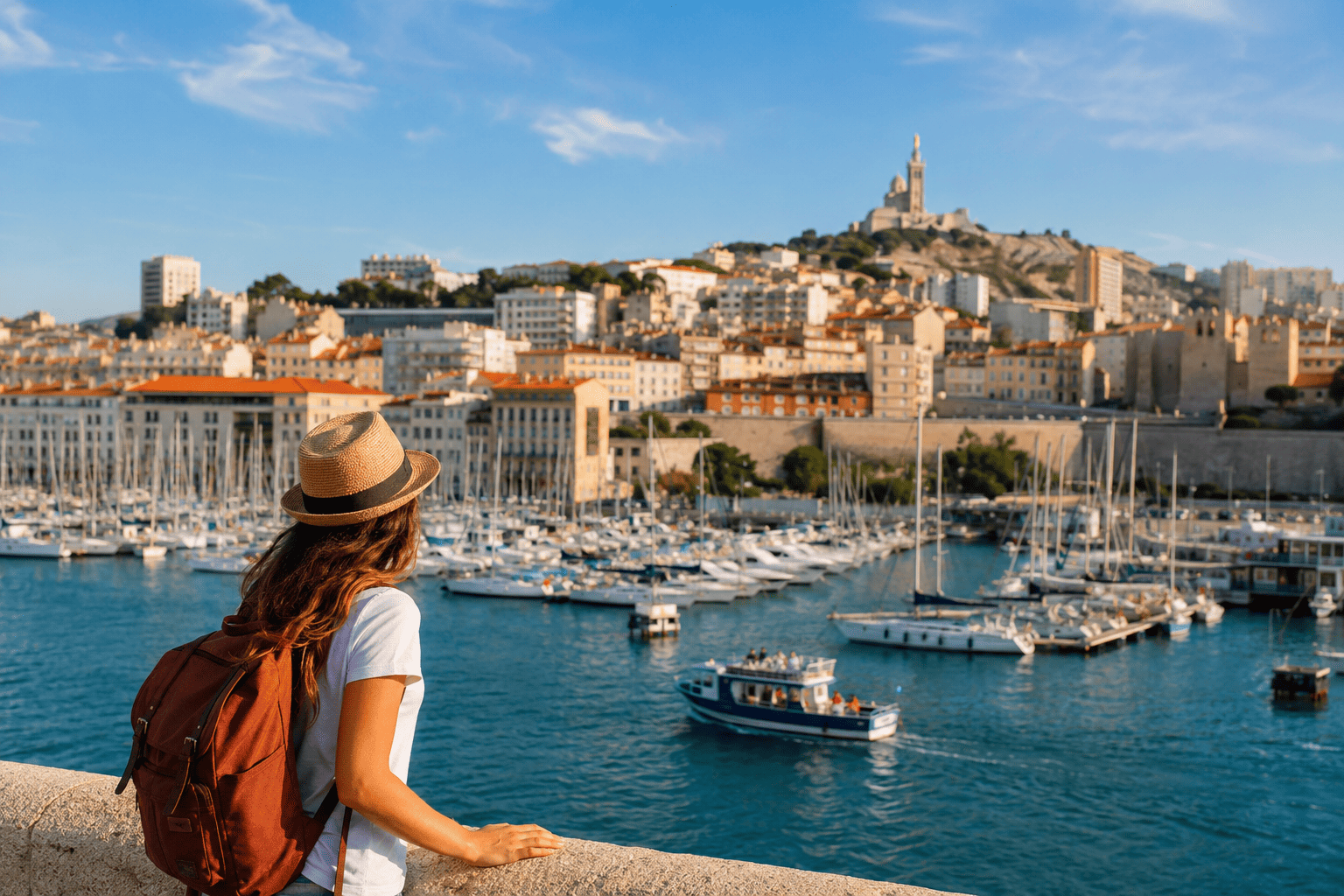 Generated image: Mediterranean harbor view with yachts