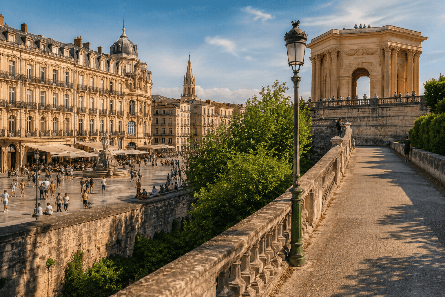 Place de la Comedie, Ecusson, and Peyrou on a 3 days in Montpellier itinerary