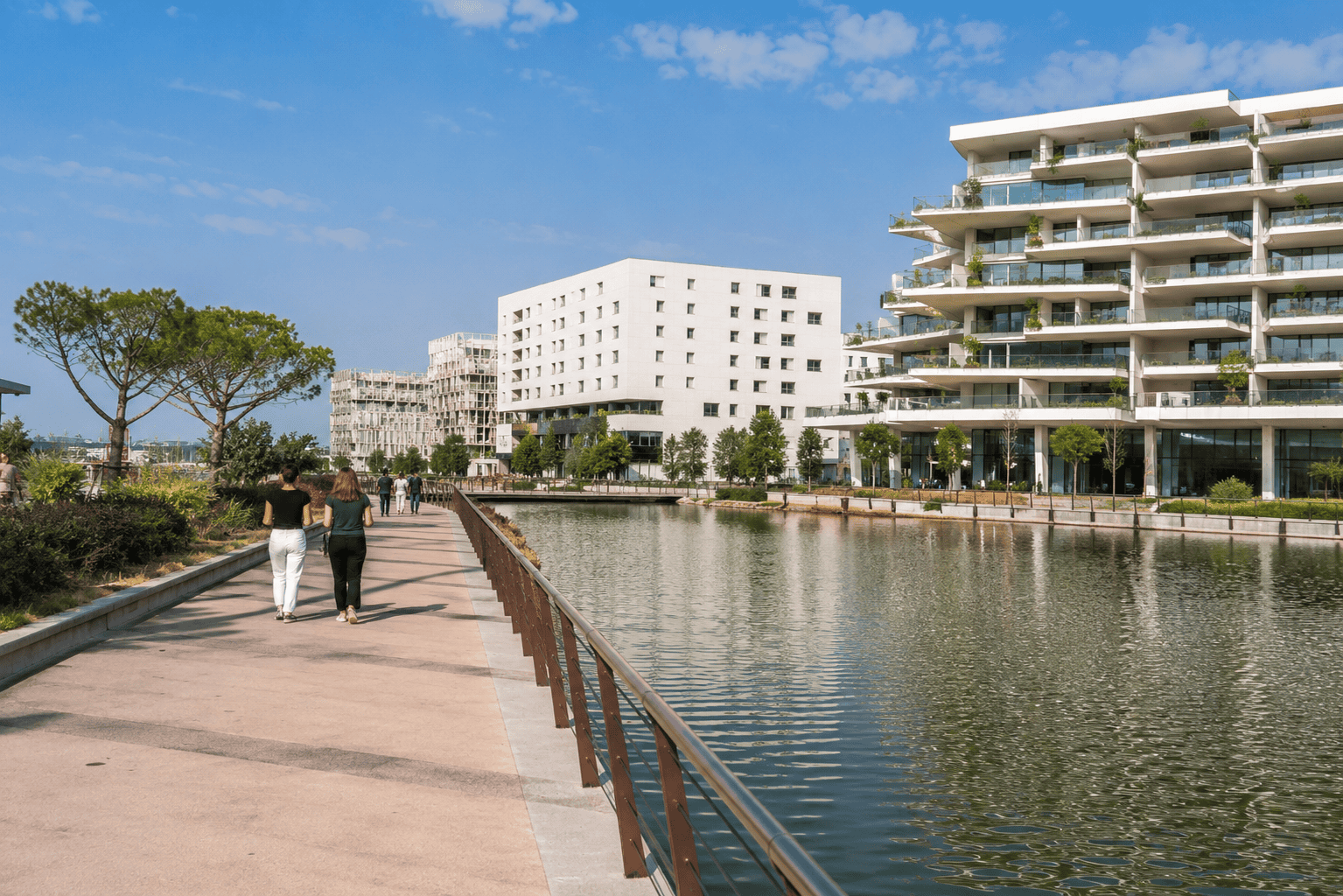 Port Marianne and the Lez area on the final day of a Montpellier itinerary