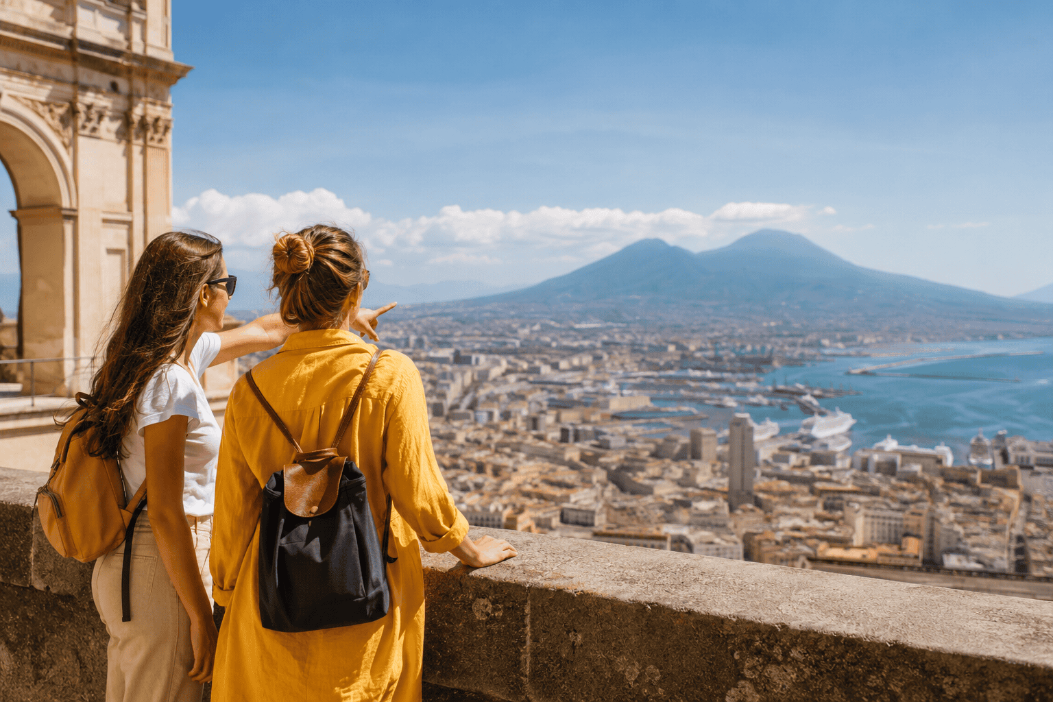 Travel planning scene for what to book ahead on a Naples 3 day itinerary