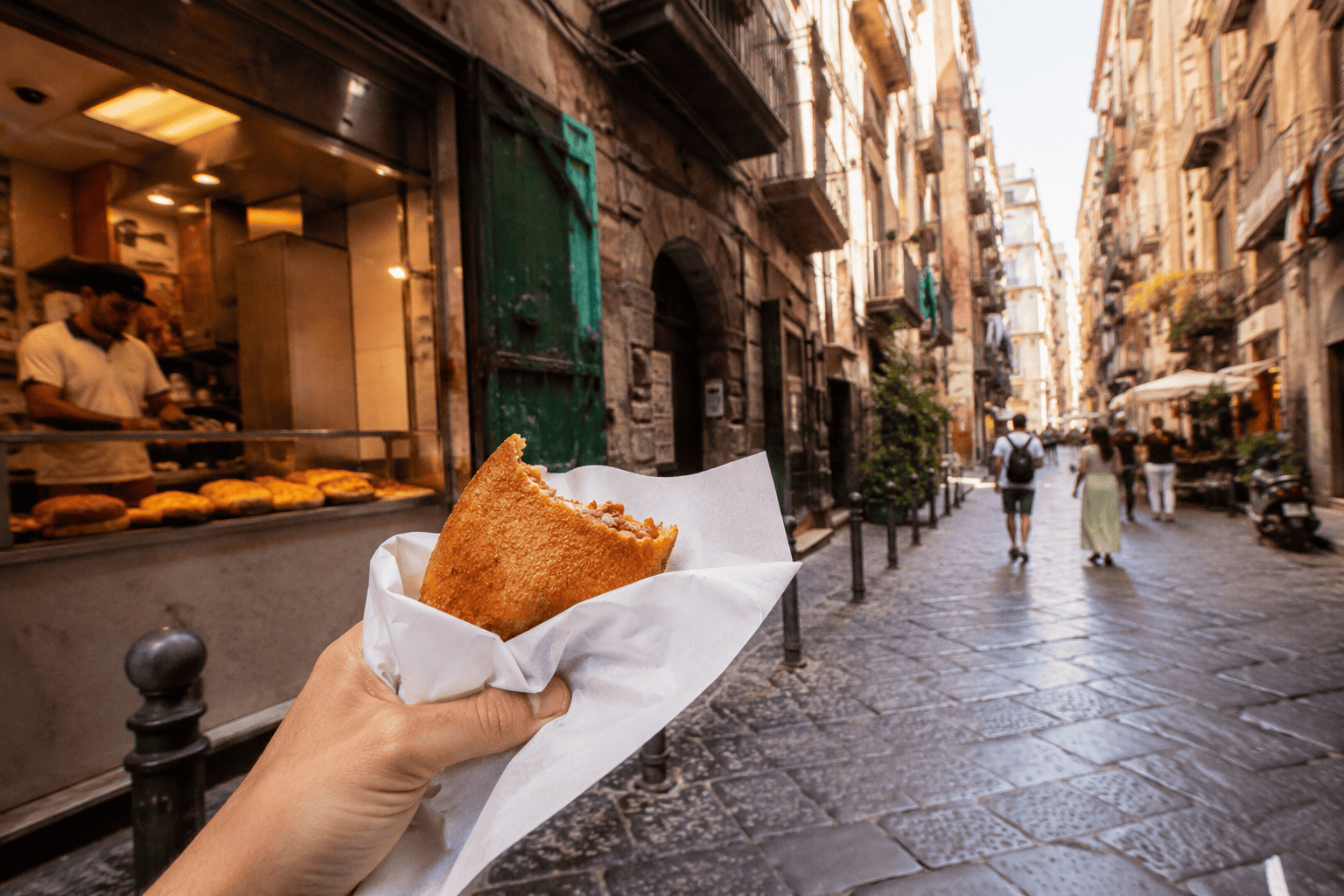 Naples street food budget shortcut for saving money while sightseeing