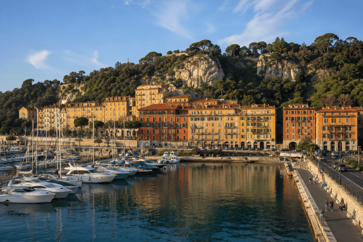 Nice Port and Garibaldi area, a calmer neighborhood choice for where to stay in Nice