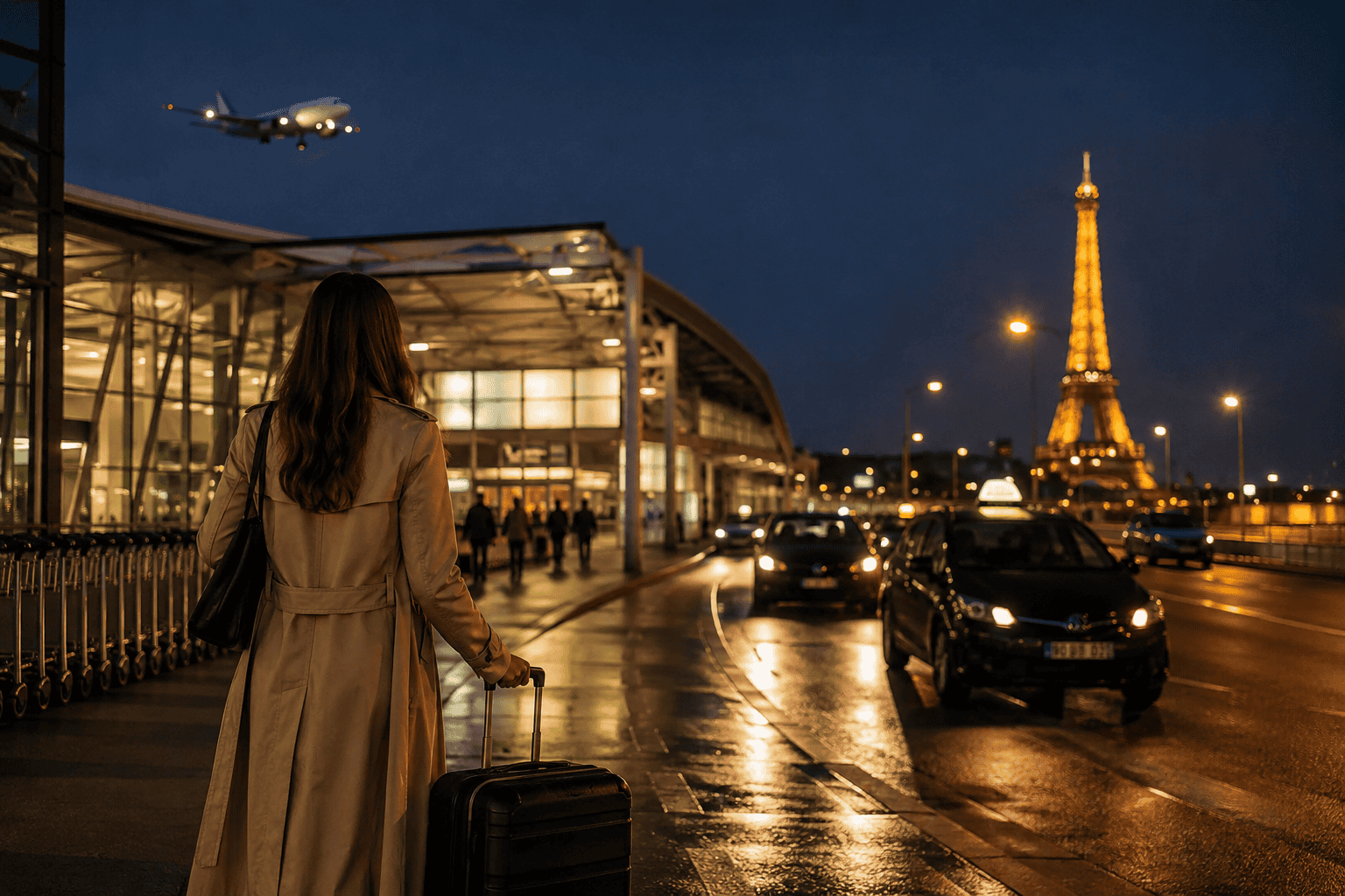 Late-night Paris airport arrival transfer plan