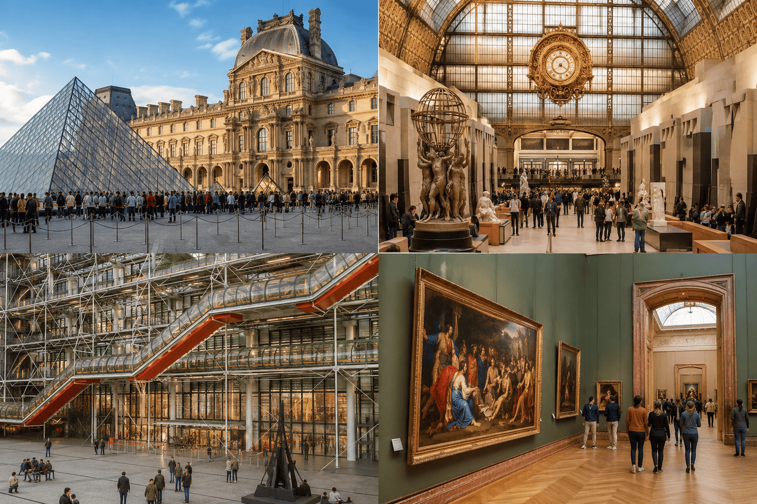 Generated image: A day at Parisian museums