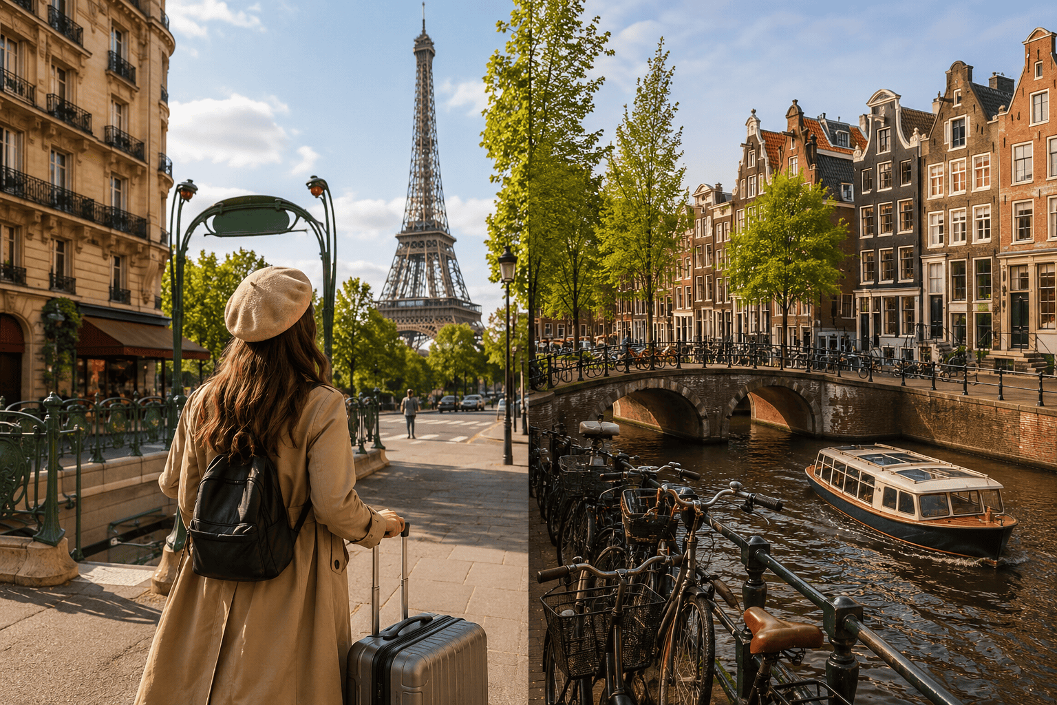 Paris and Amsterdam logistics and ease of travel comparison