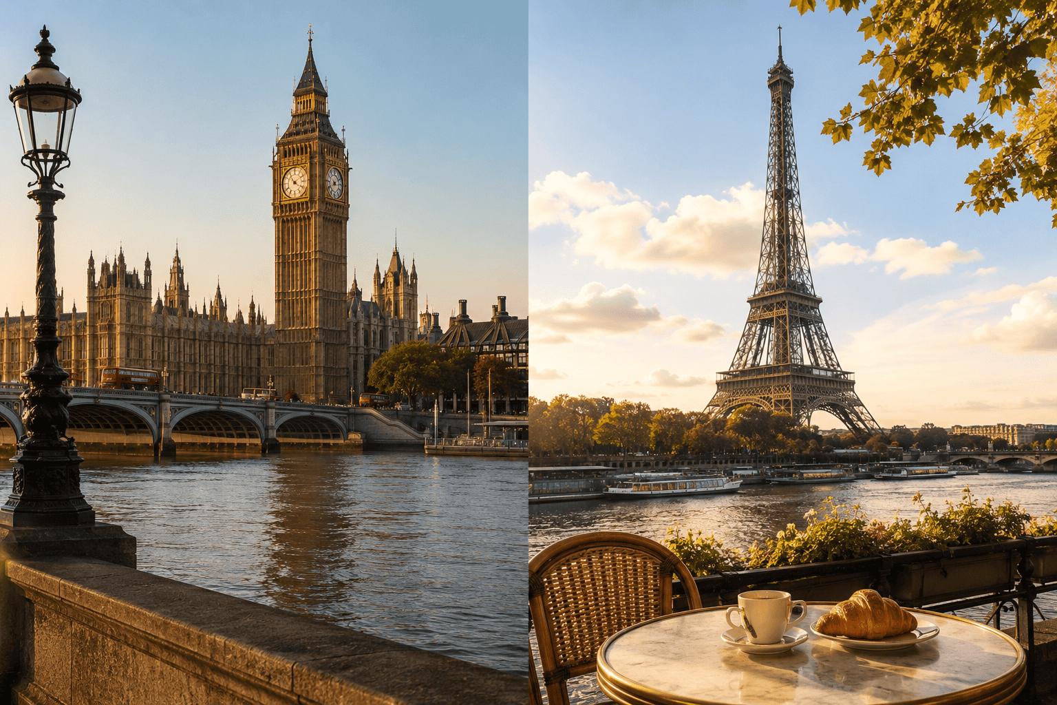 Budget comparison between London and Paris travel costs