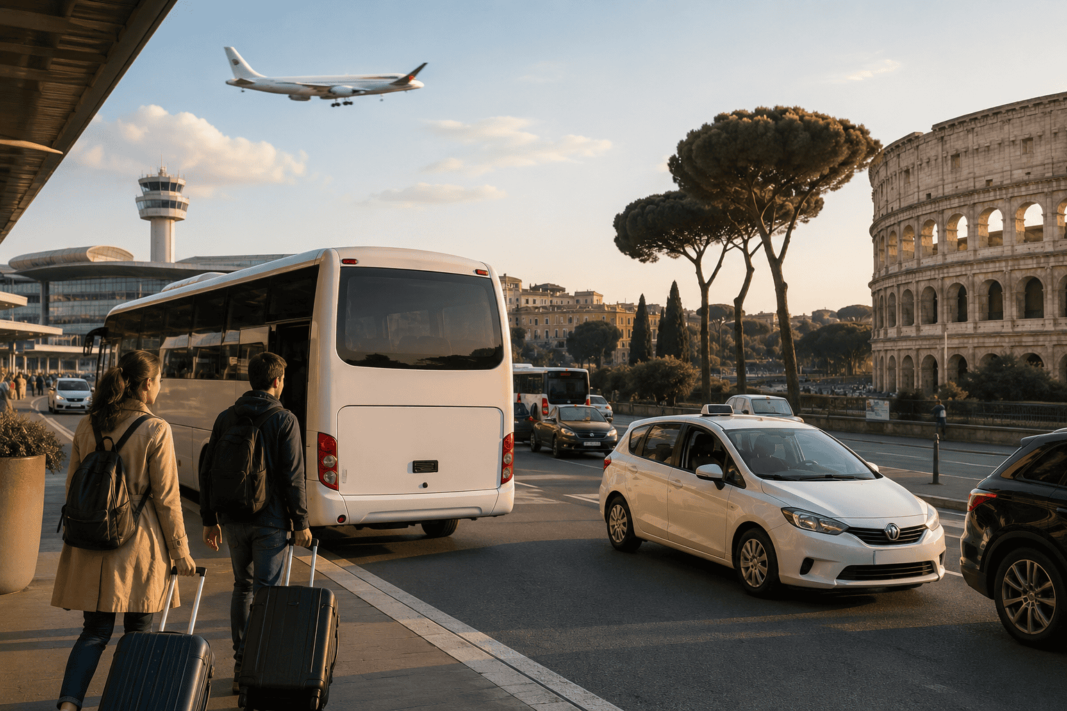 Rome Ciampino Airport to city transfer by bus and taxi