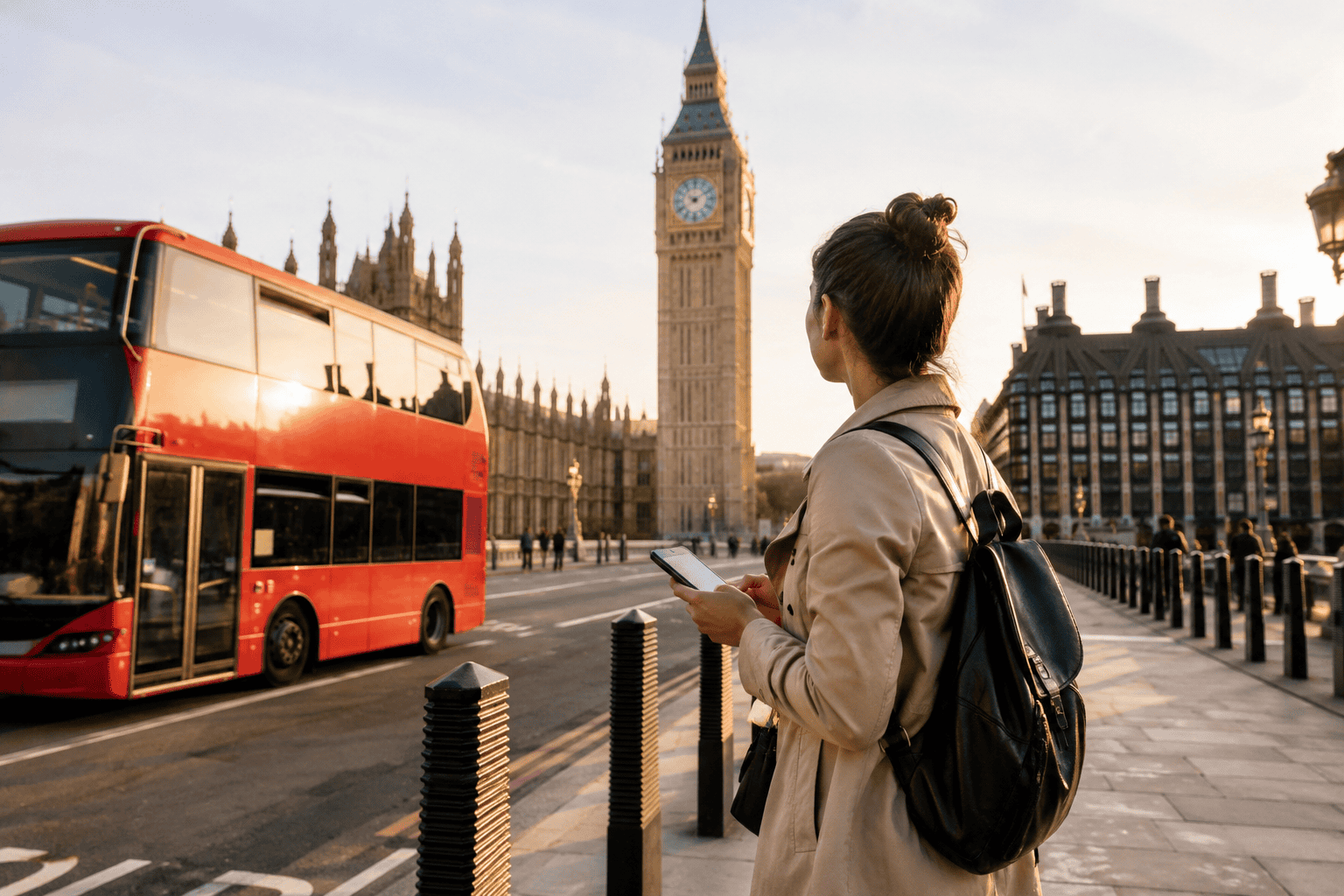 Generated image: Golden hour in London streets