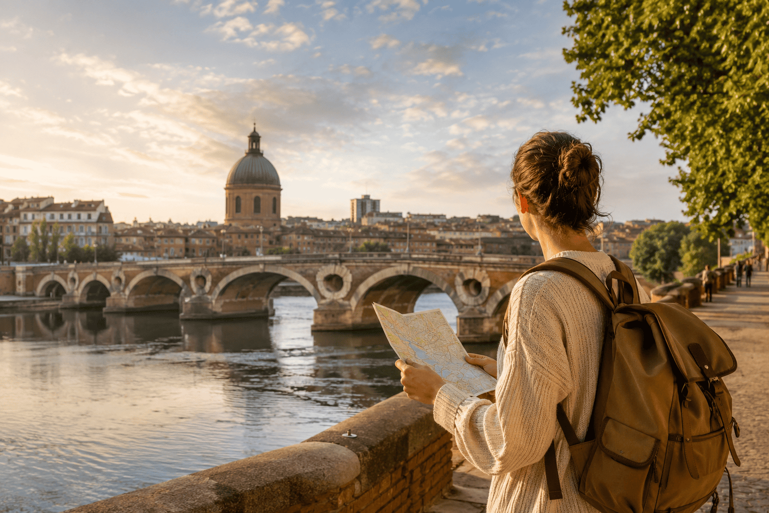 Riverside walk in Toulouse for budget-conscious travelers