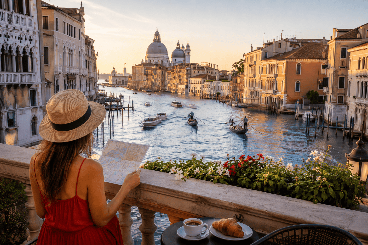 Venetian sunset view while planning where to stay in Venice