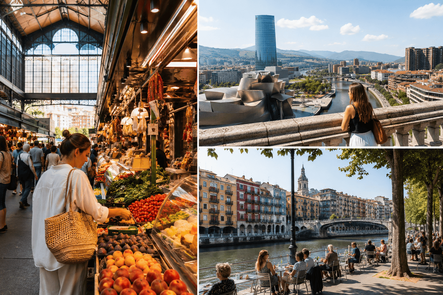 Vibrant city scenes across Bilbao