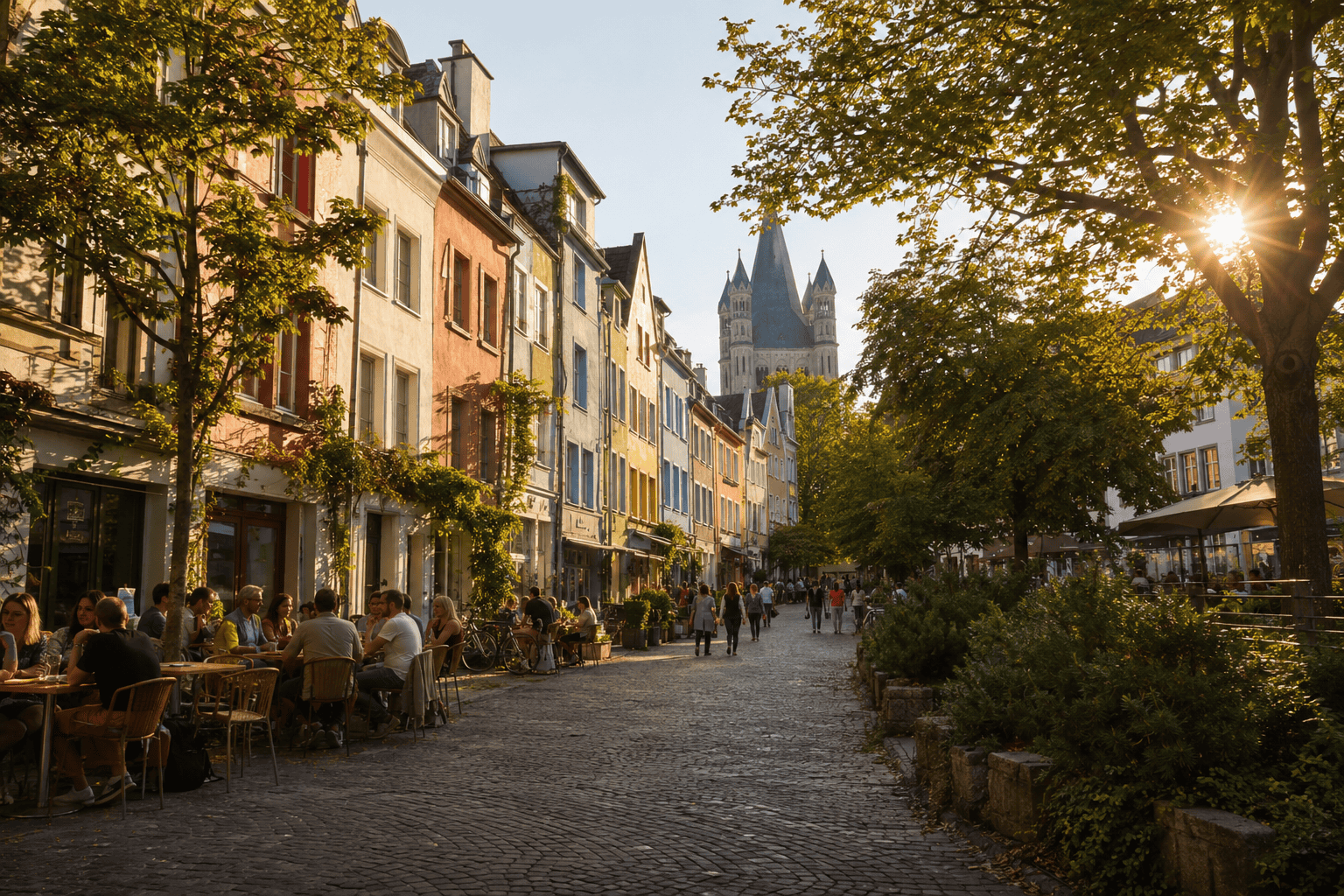 Street scene in a Cologne neighborhood