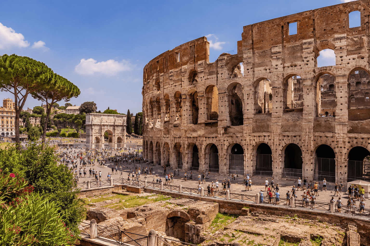Sunny day at the Colosseum