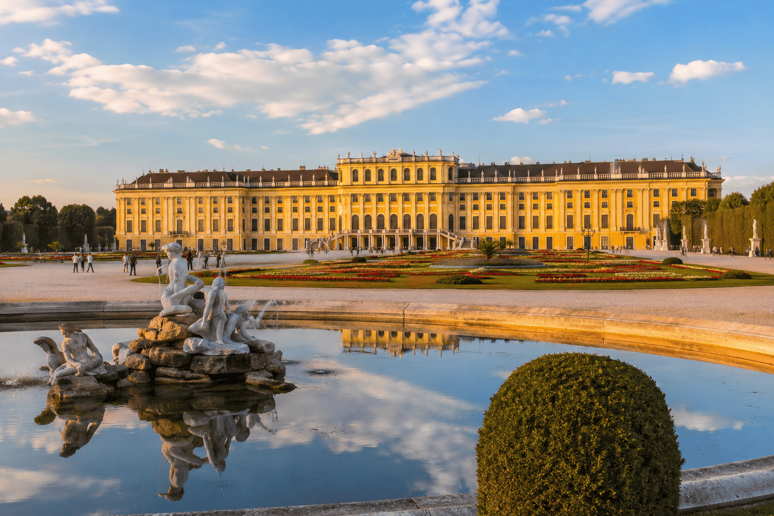 Schönbrunn Palace and gardens in Vienna
