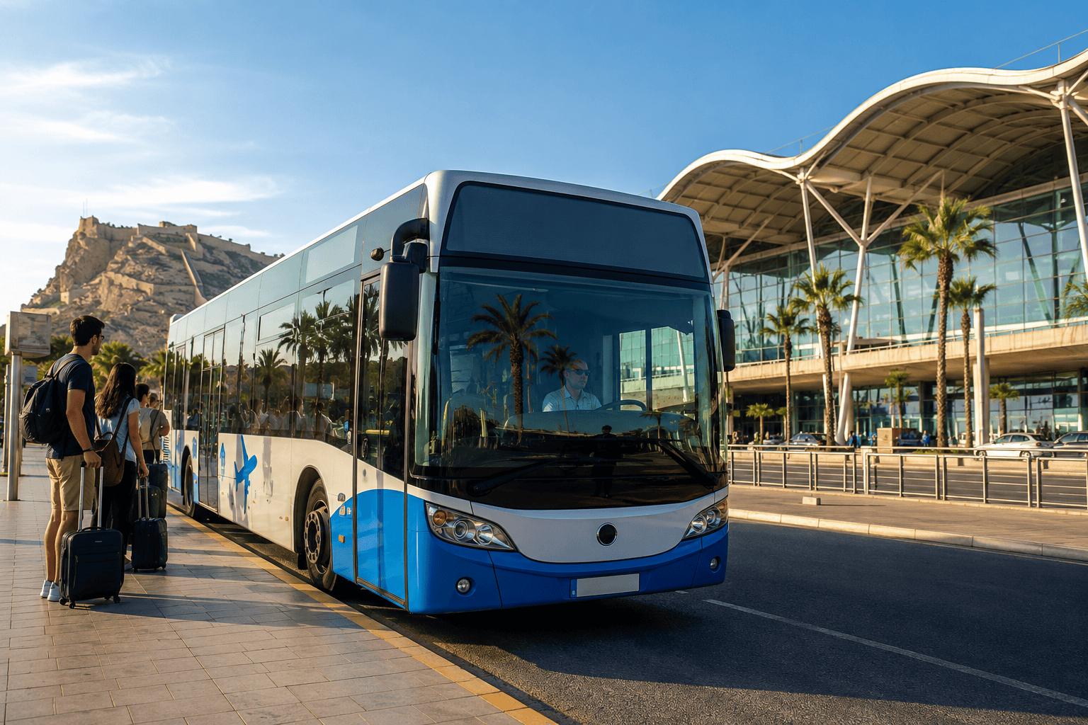 C6 airport bus serving Alicante city center