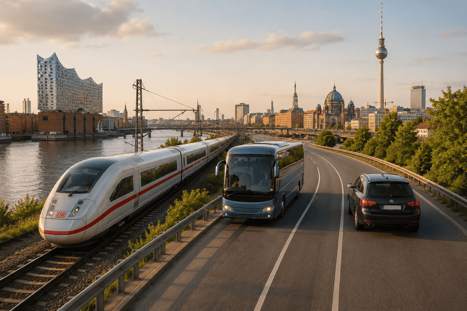 Berlin to Hamburg transportation options overview