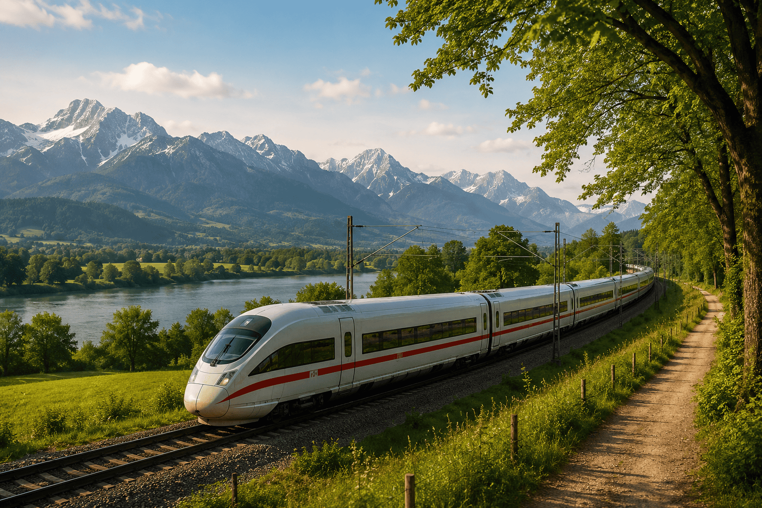 Train travel between Berlin and Munich