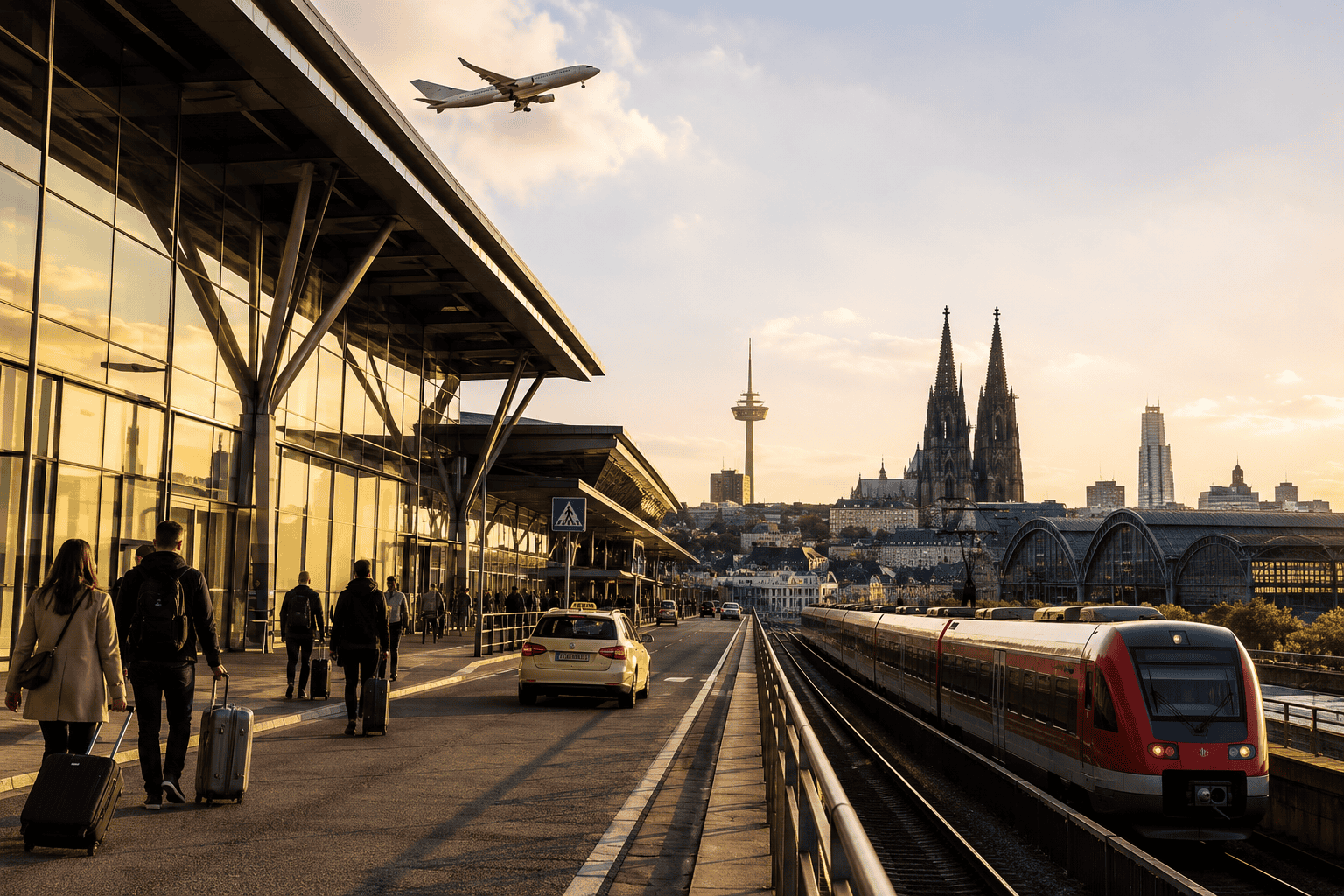 Golden hour at the transport hub
