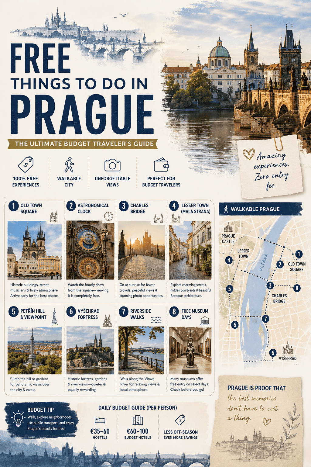 free things to do in prague a clean branded travel infographic for this