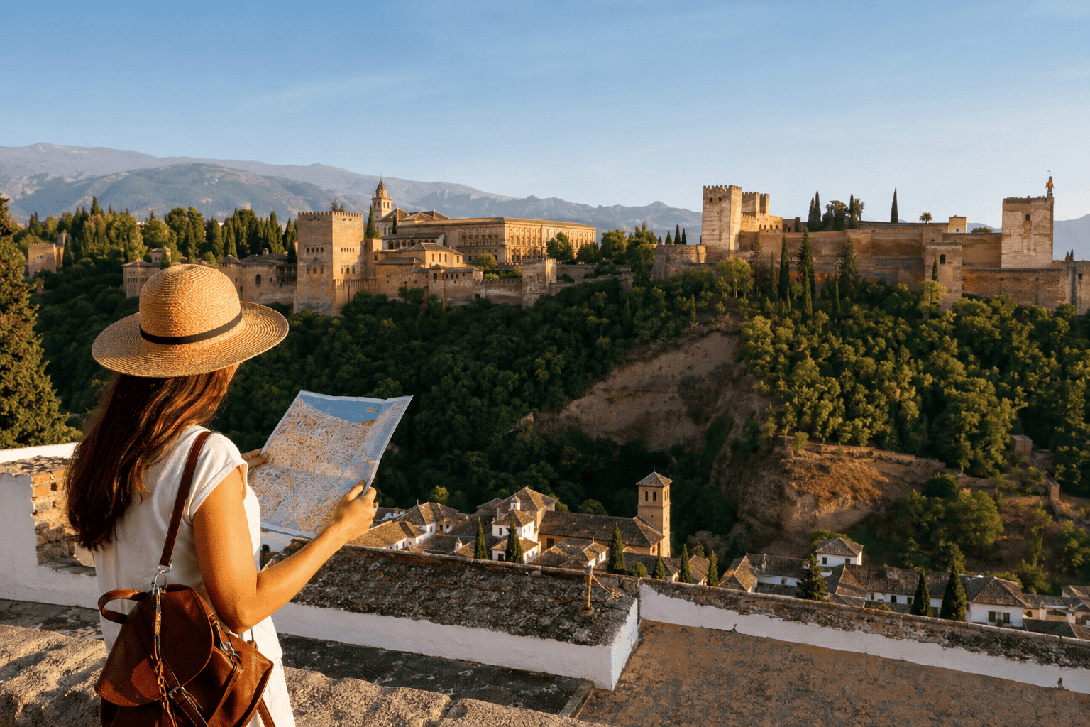 Golden hour at the historic fortress
