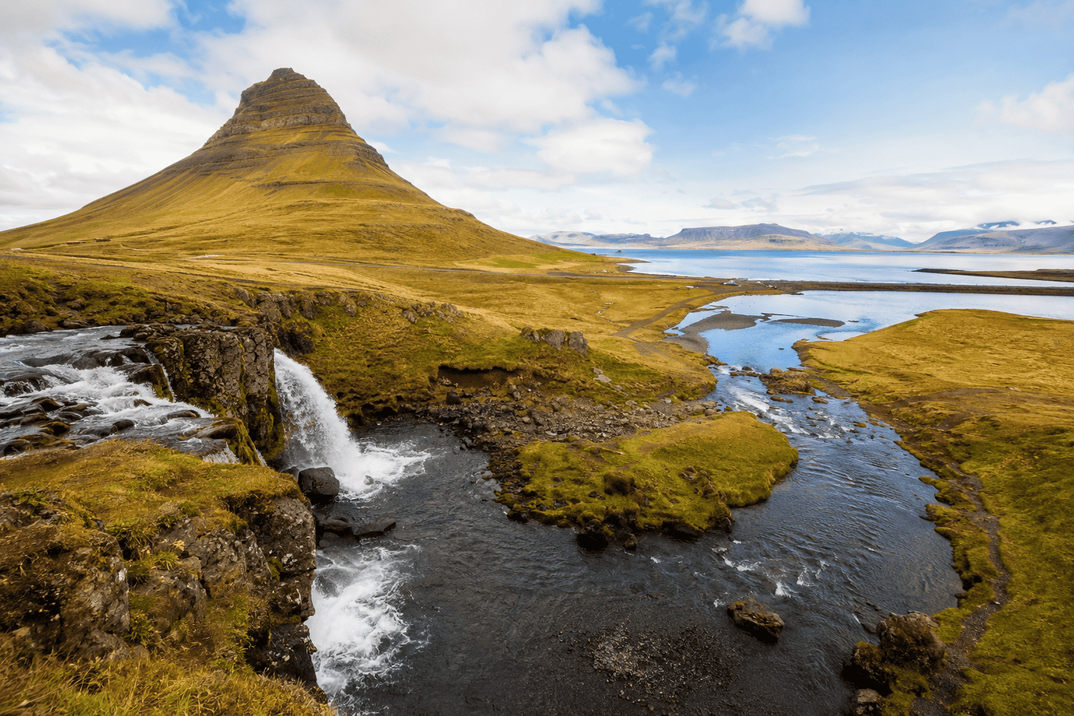 Icelandic coastal cliffs waterfalls and dramatic landscapes