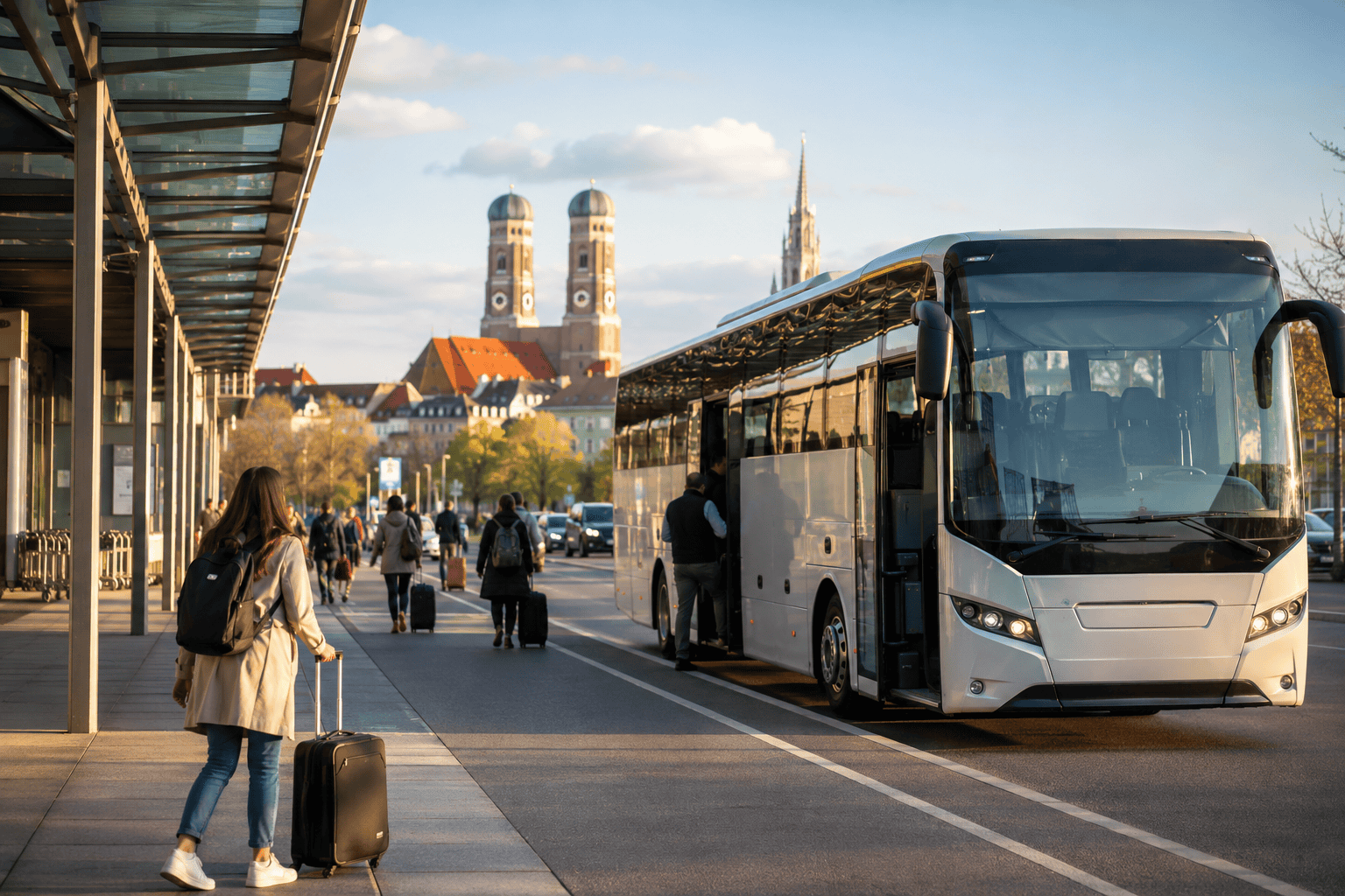 Airport express bus transfer in Munich