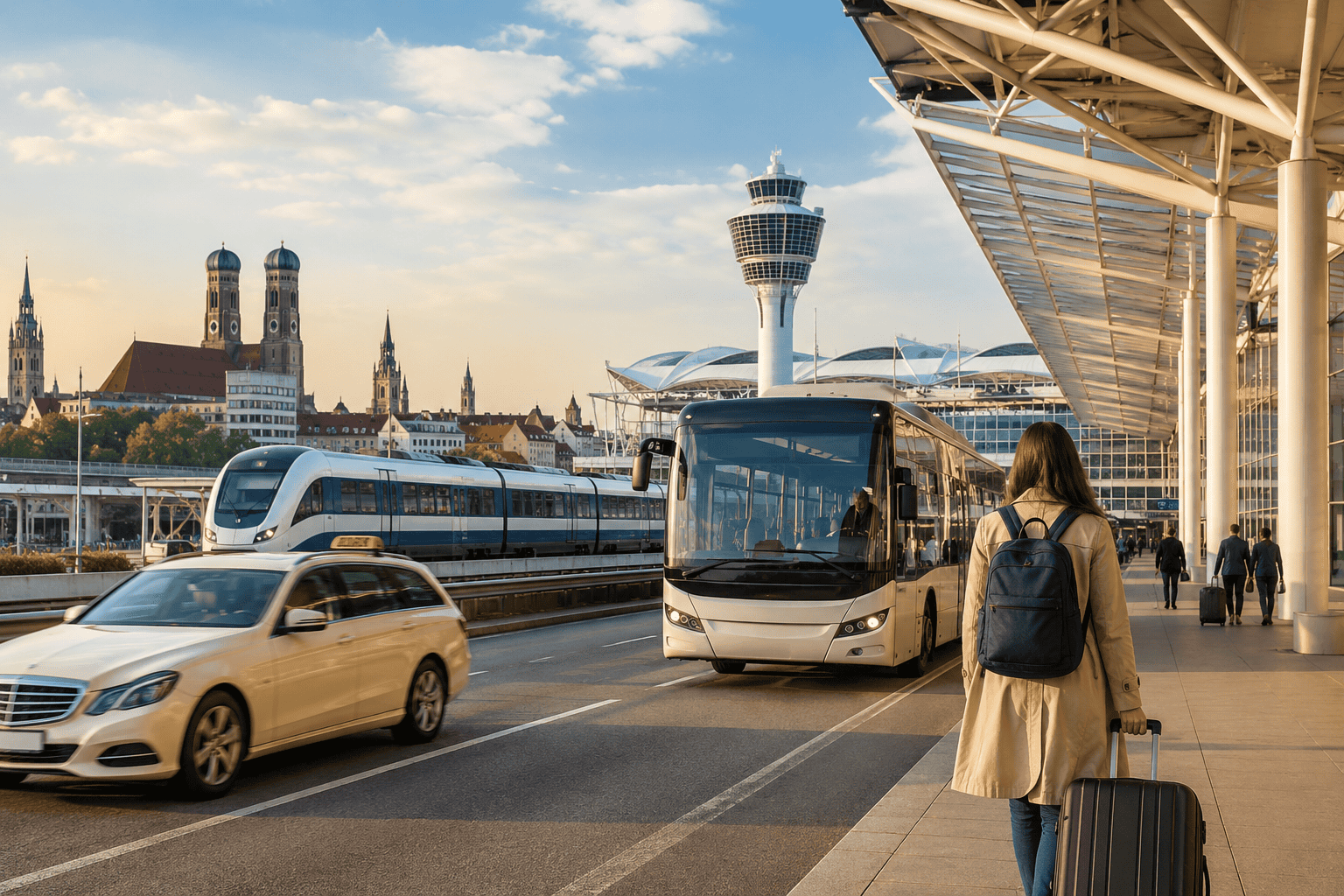 Munich Airport transportation options to the city center