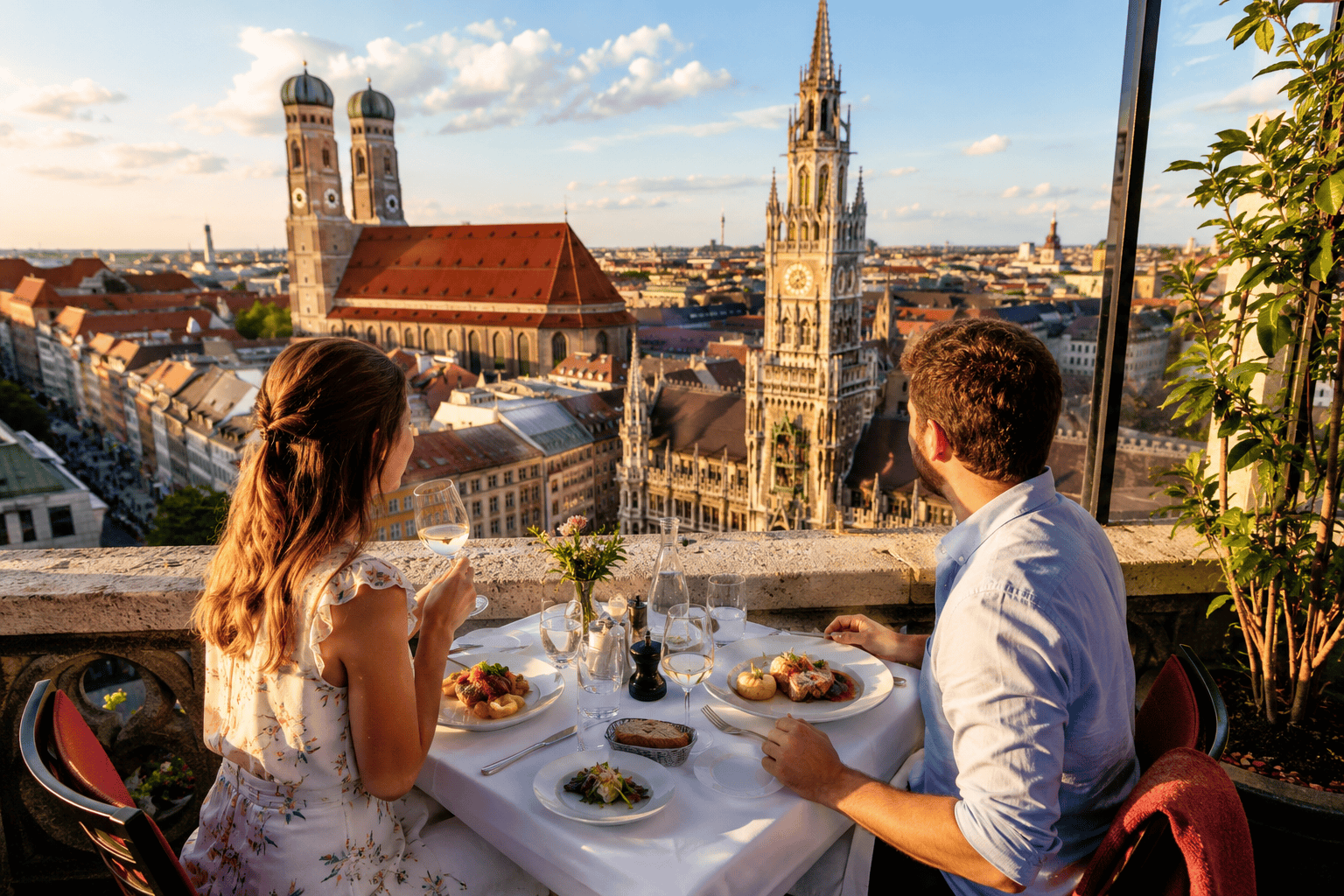 Dining experience in Munich at sunset