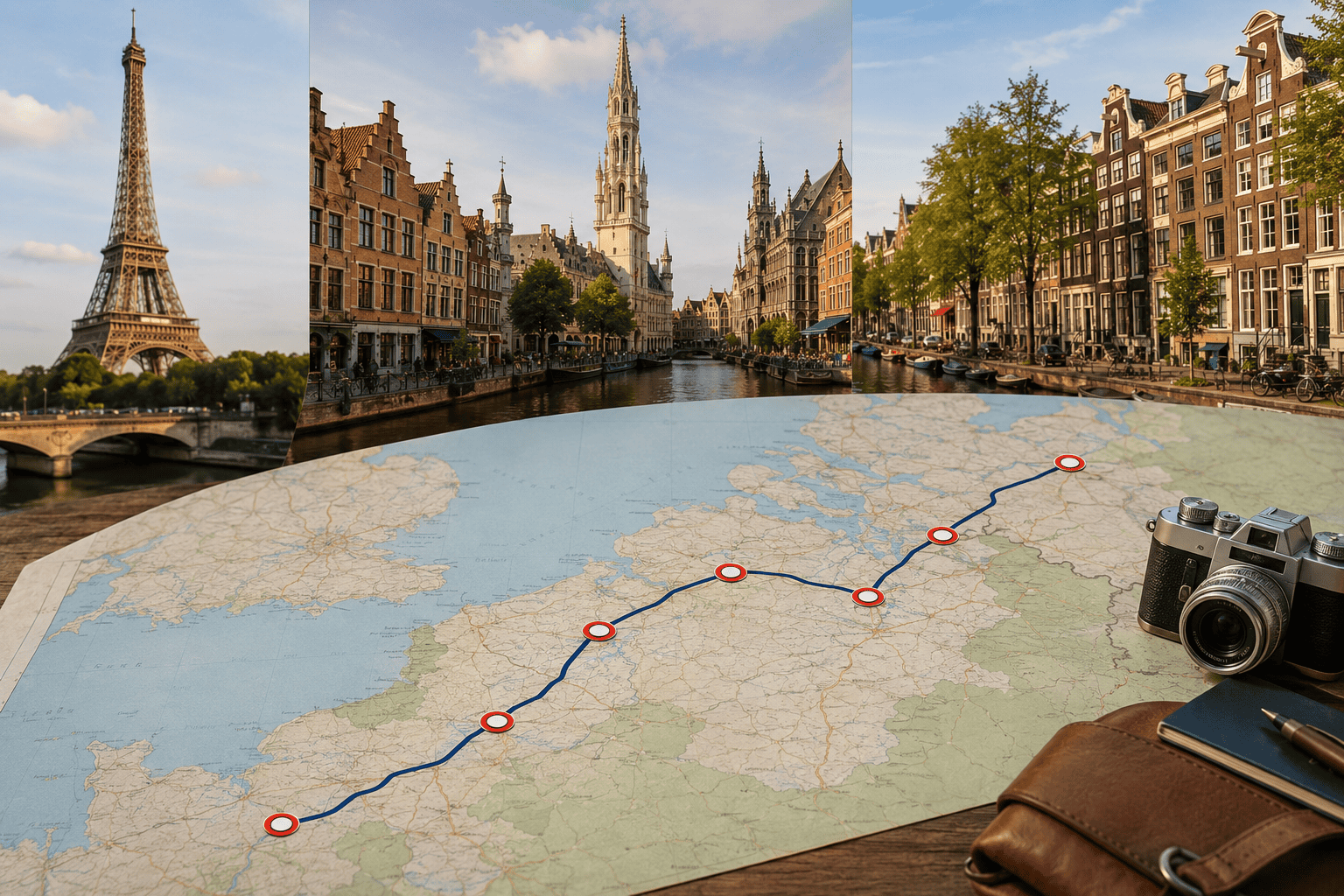 Journey through France, Belgium and the Netherlands
