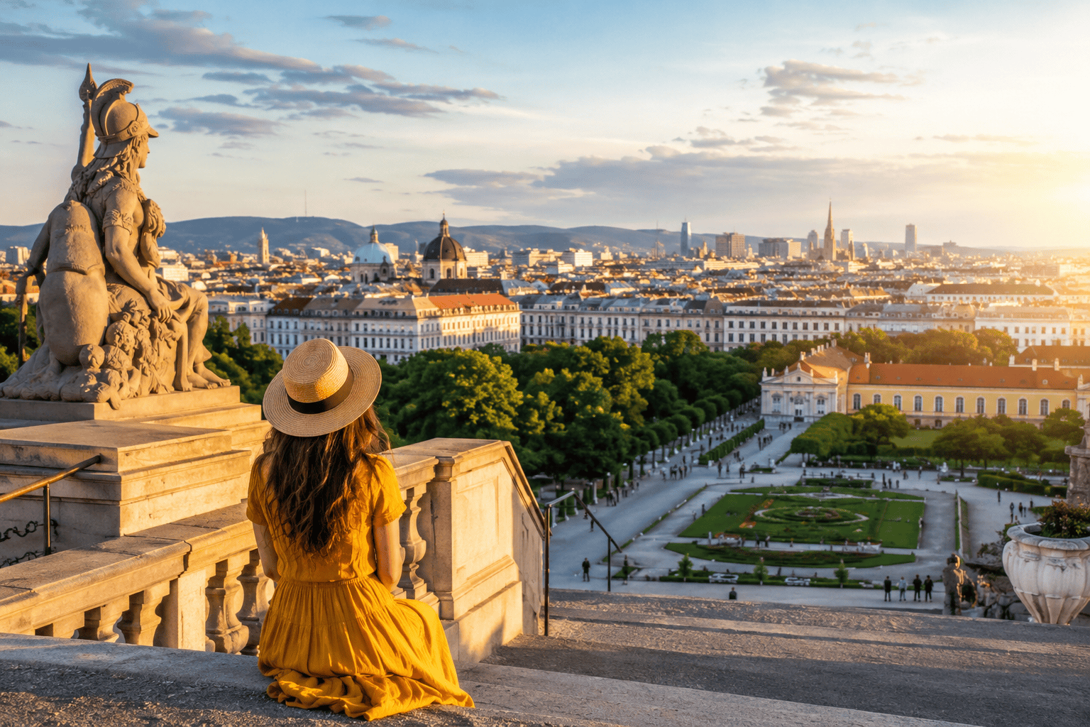 Vienna skyline from a terrace