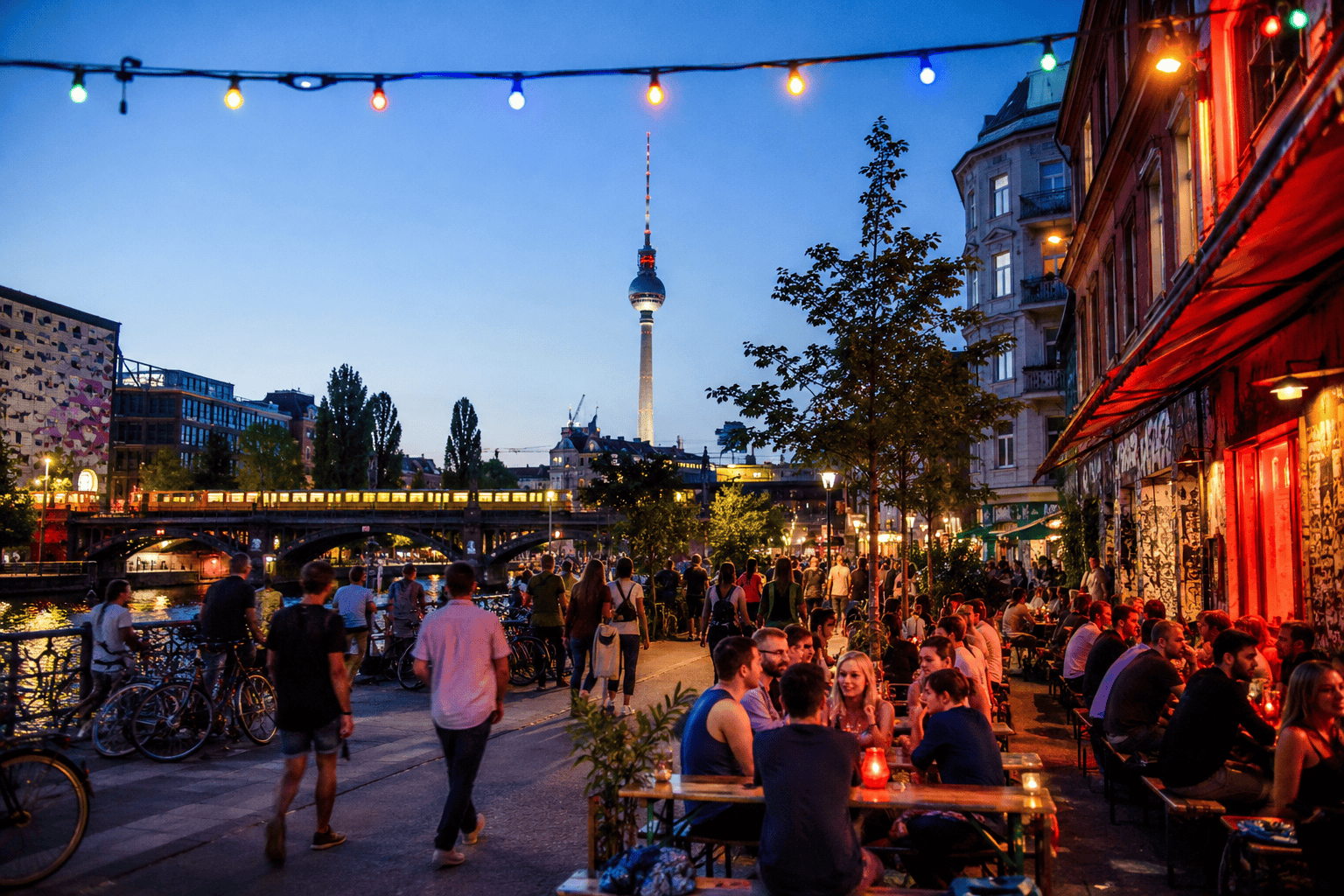 Nightlife atmosphere in Kreuzberg and Friedrichshain