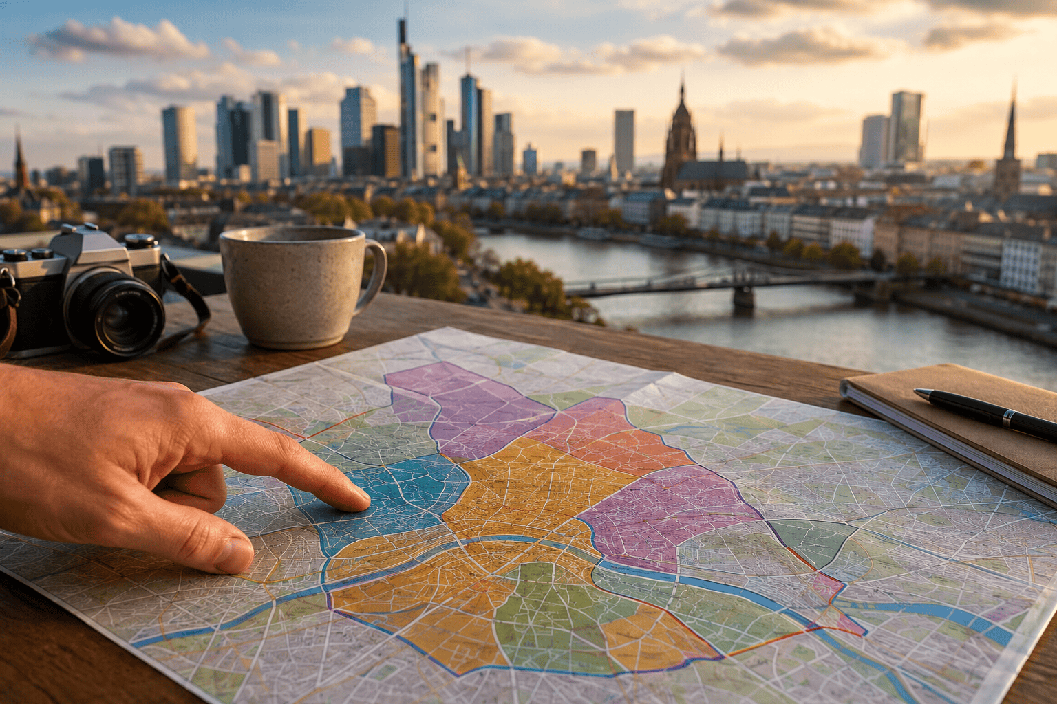Planning travel with a city view