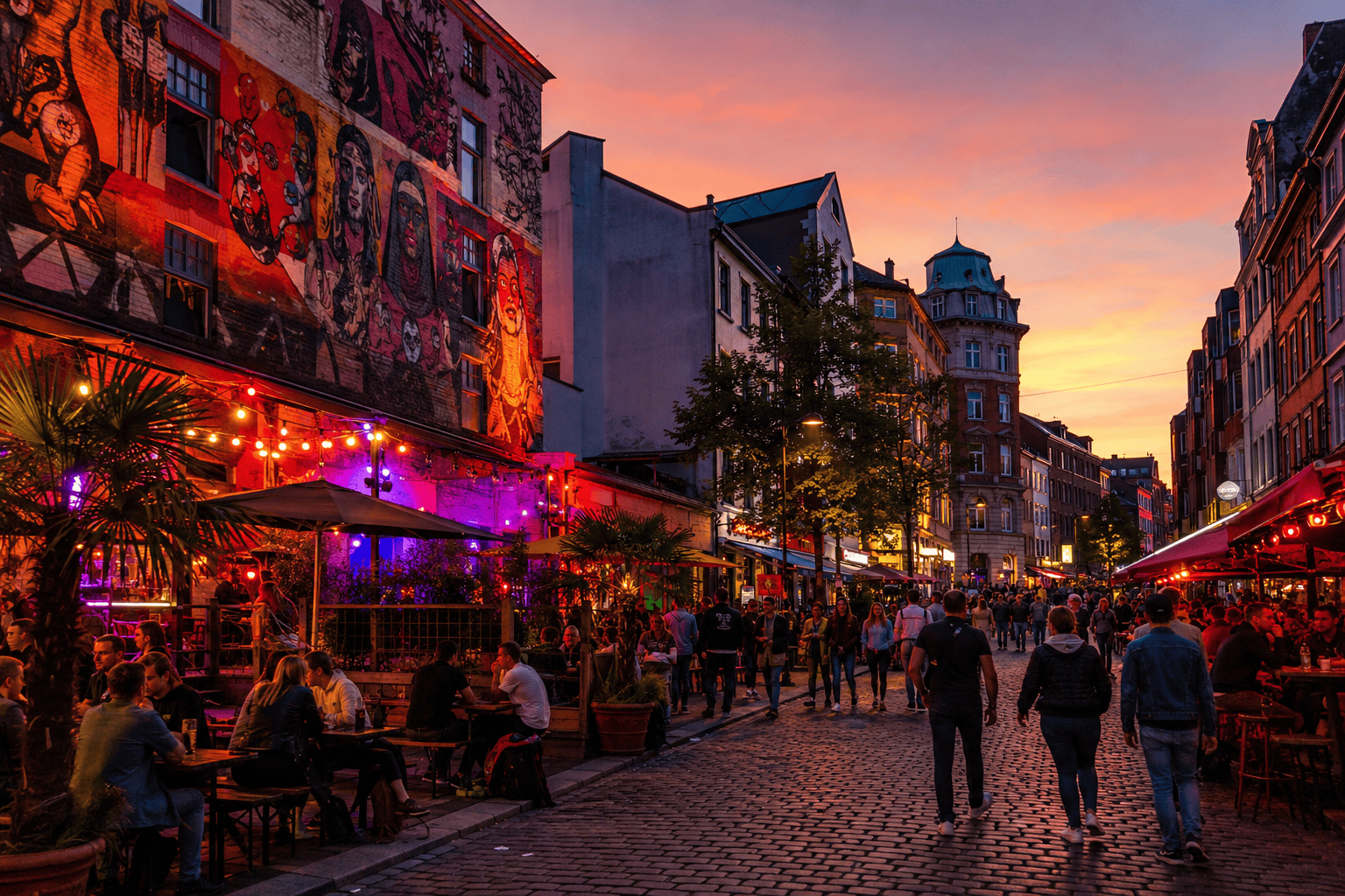 Nightlife district in Hamburg